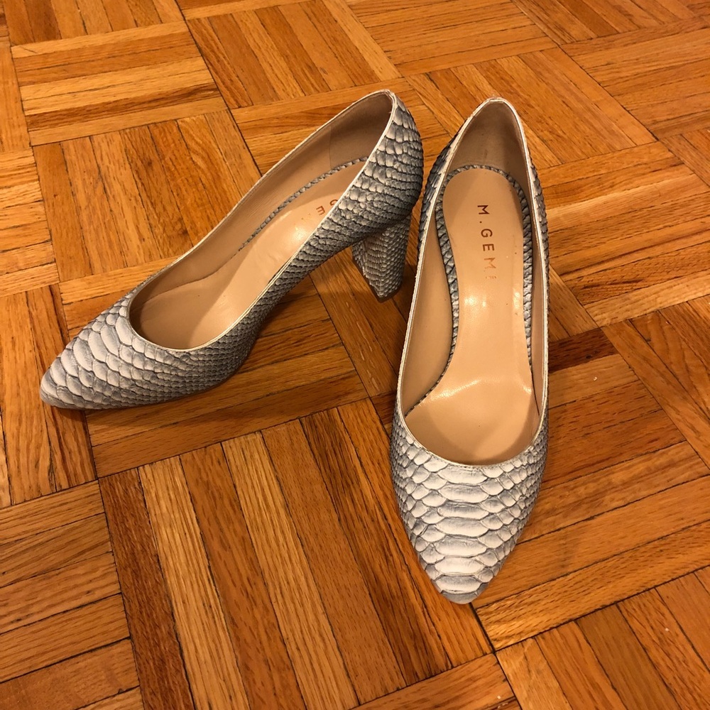 M. Gemi Snake Skin leather Lustro Pumps